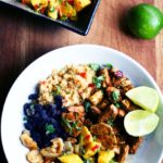 Cuban Quinoa Bowl with Mango Salsa and Fried Bananas