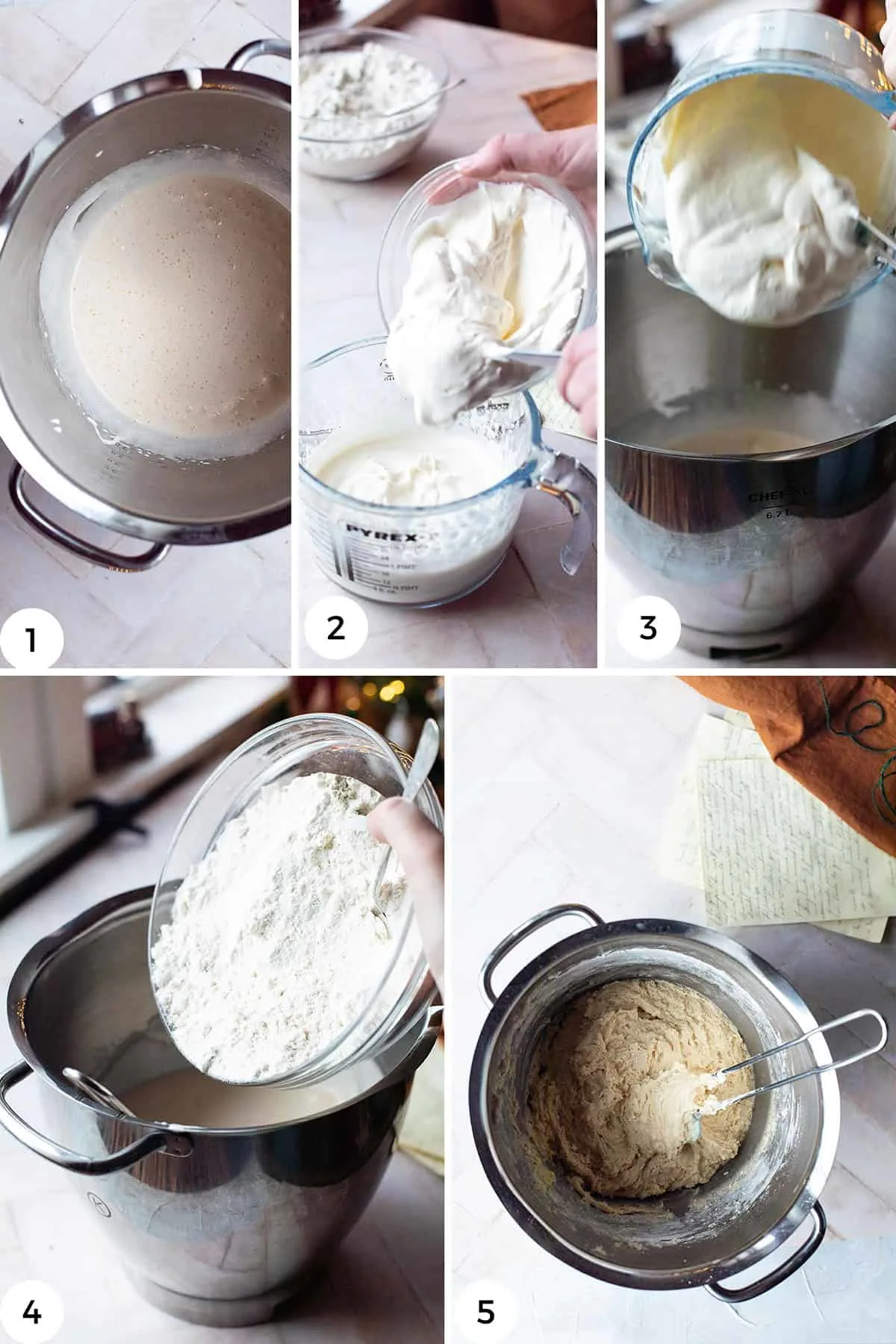 Steps to make smultring batter.