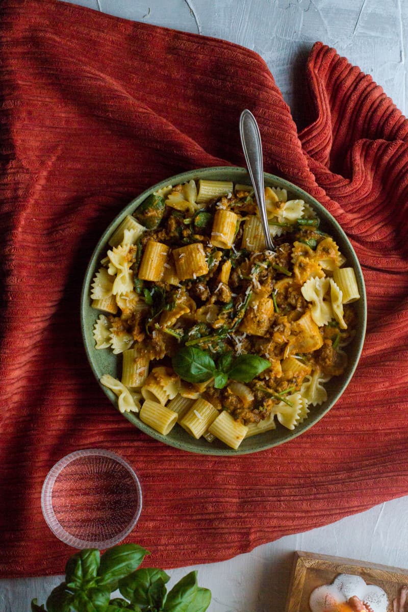 Creamy Parmesan Pumpkin Pasta Sauce Ginger with Spice