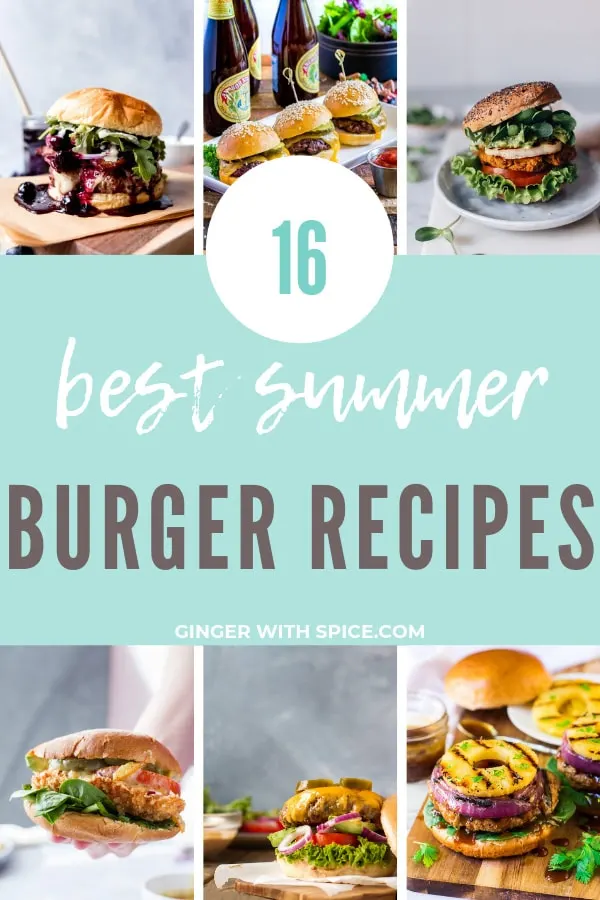 Best Summer Burger Recipes Pinterest Pin.