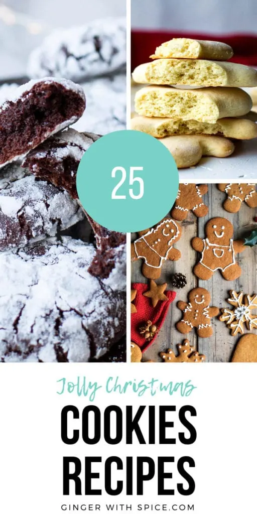Pinterest pin with text overlay and 3 cookie recipes.