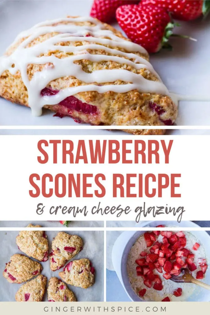 Pinterest pin for Strawberry Scones Recipe