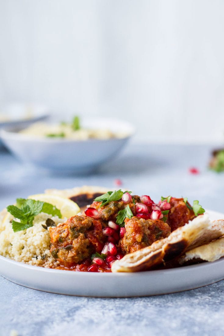 Middle Eastern Kofta Meatballs in Baharat Sauce Ginger with Spice