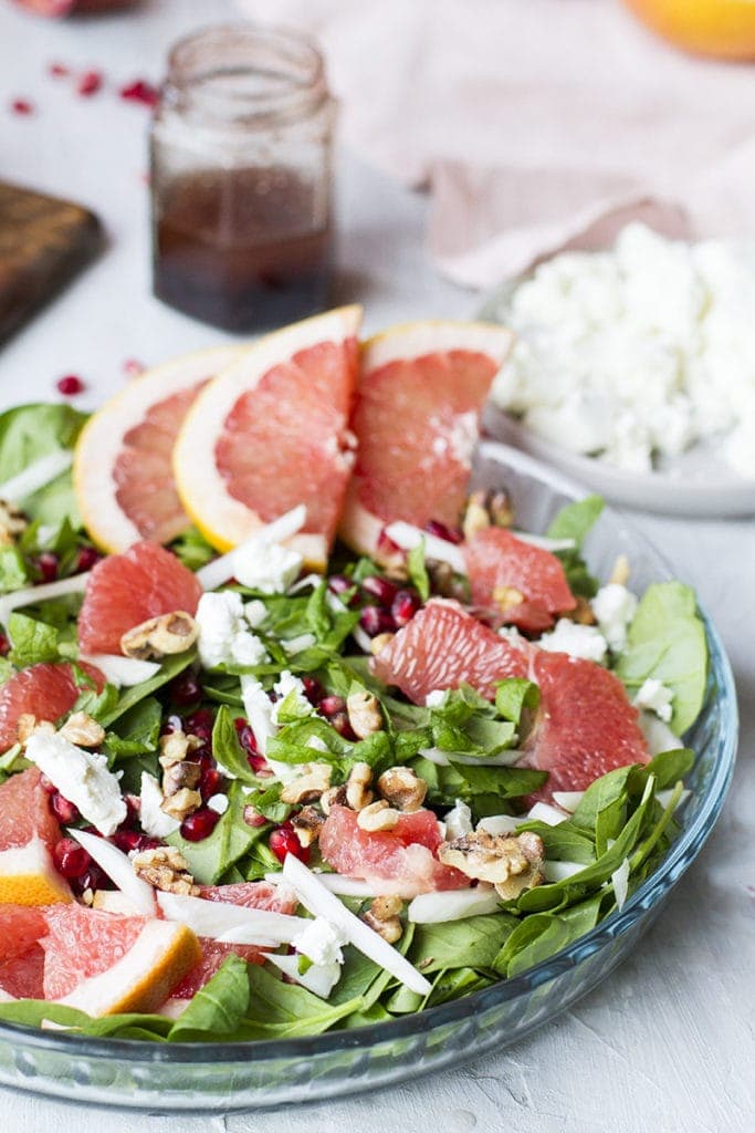 Fennel Grapefruit Salad with Pomegranate Vinaigrette Ginger with Spice
