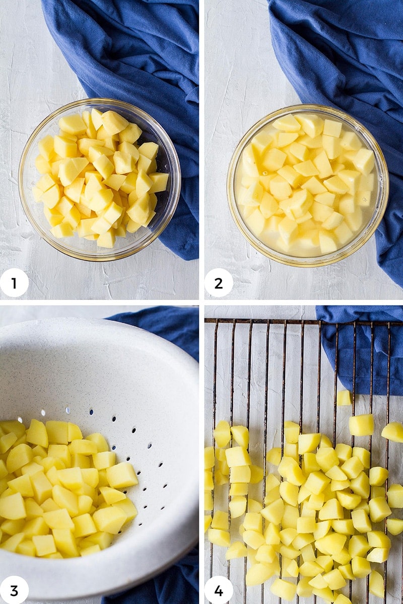 Steps to bar boil potatoes.