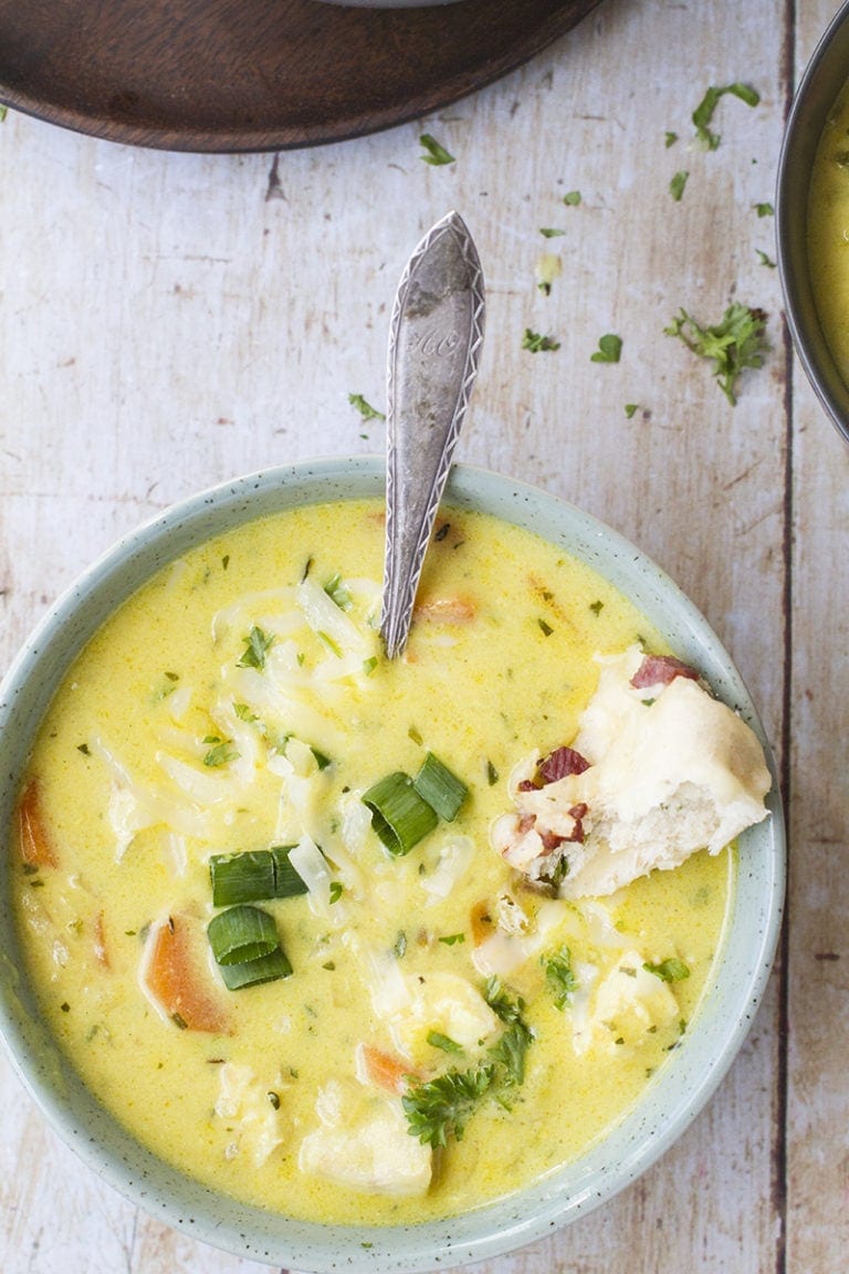 Creamy Chicken and Vegetable Soup (Healthyish!) Ginger with Spice