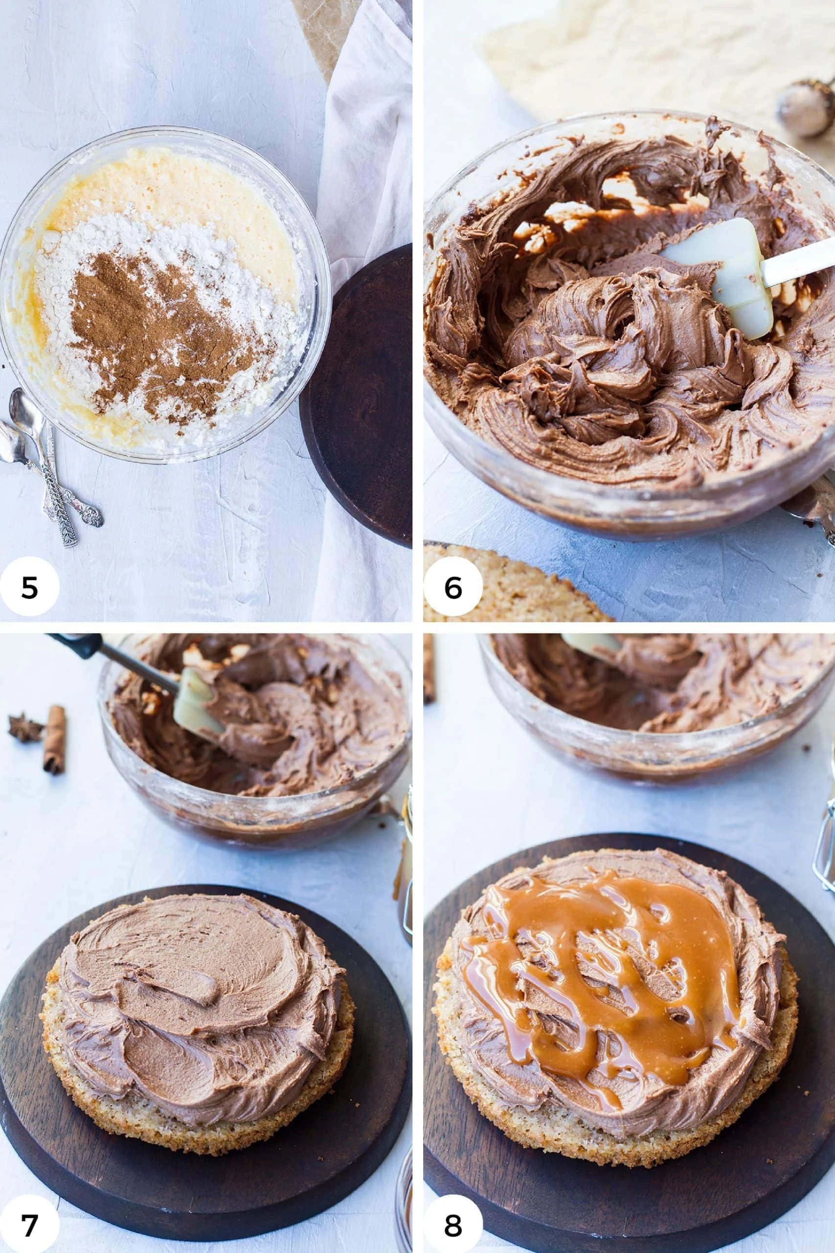 Steps to make the coffee buttercream.