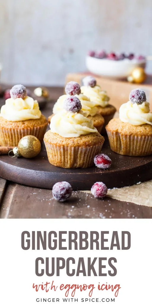 Long Pinterest pin with text at the bottom and one image of the cupcakes.