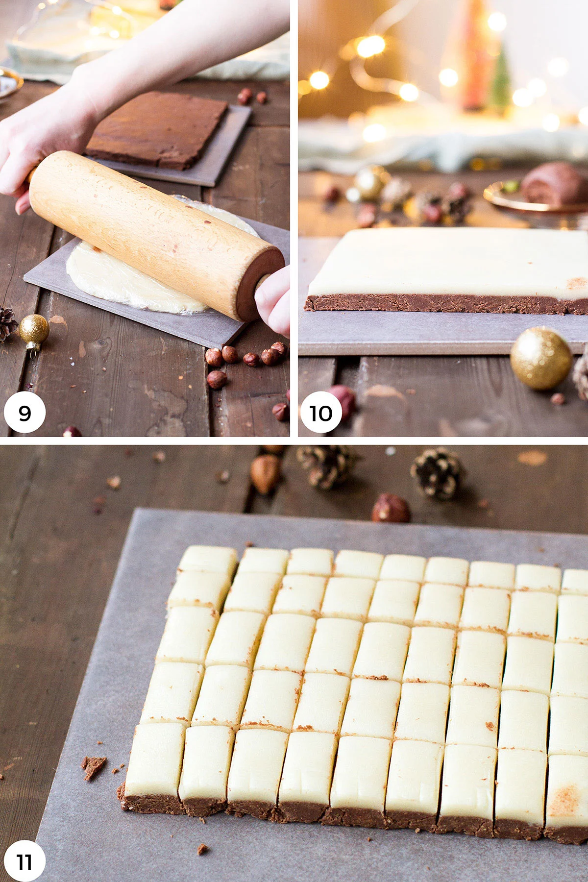 How to roll and shape pralines.