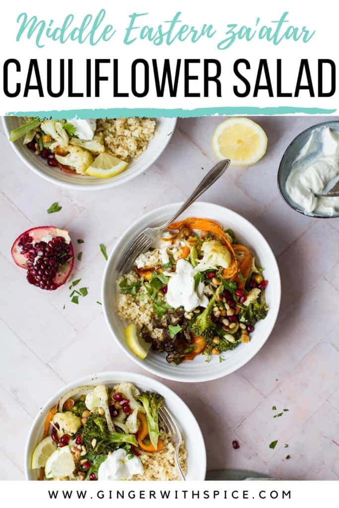 Pinterest pin with text overlay above and one image of the salad below.