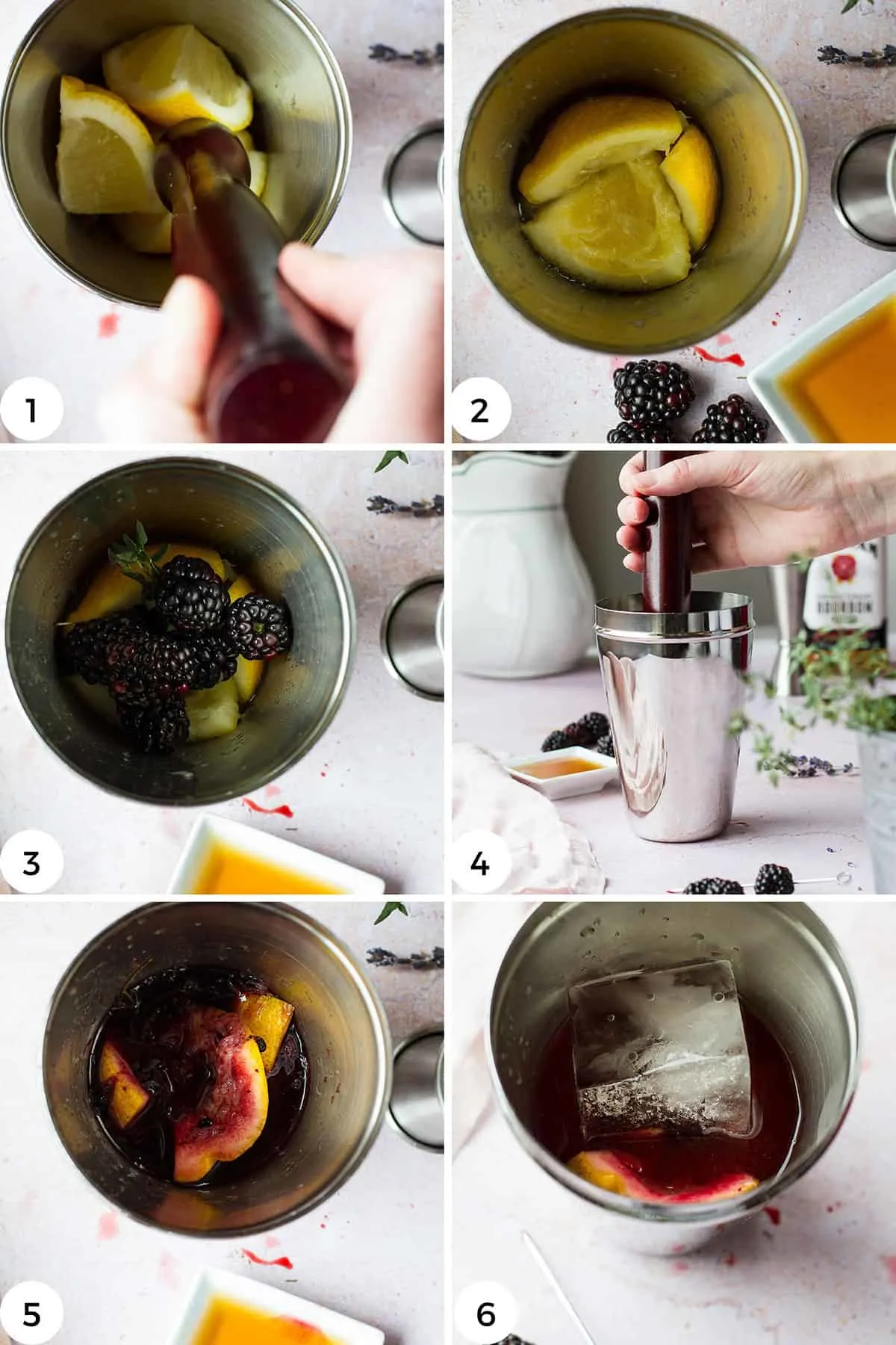 Steps to make the cocktail.