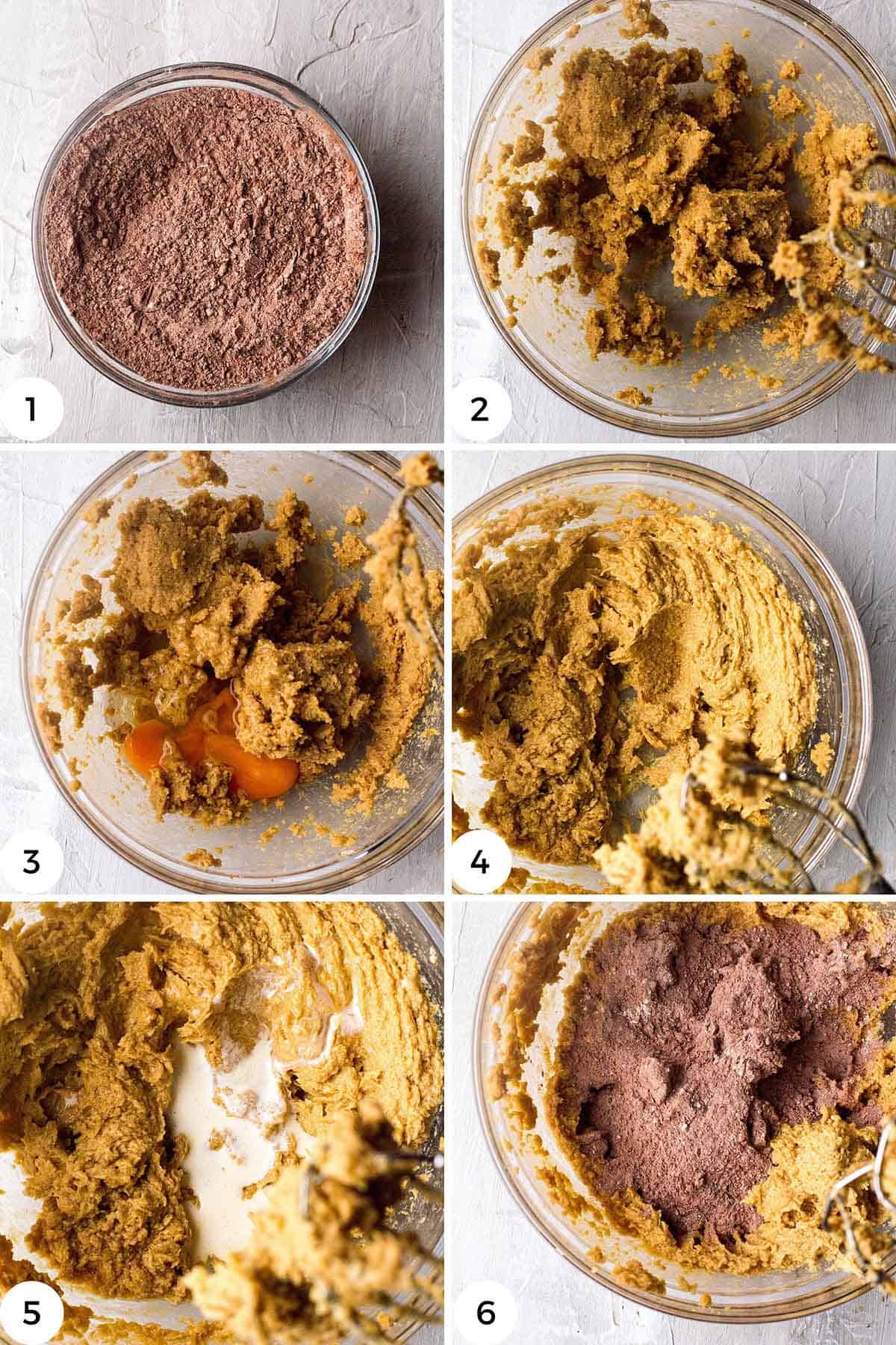 Steps to make the cookie dough.
