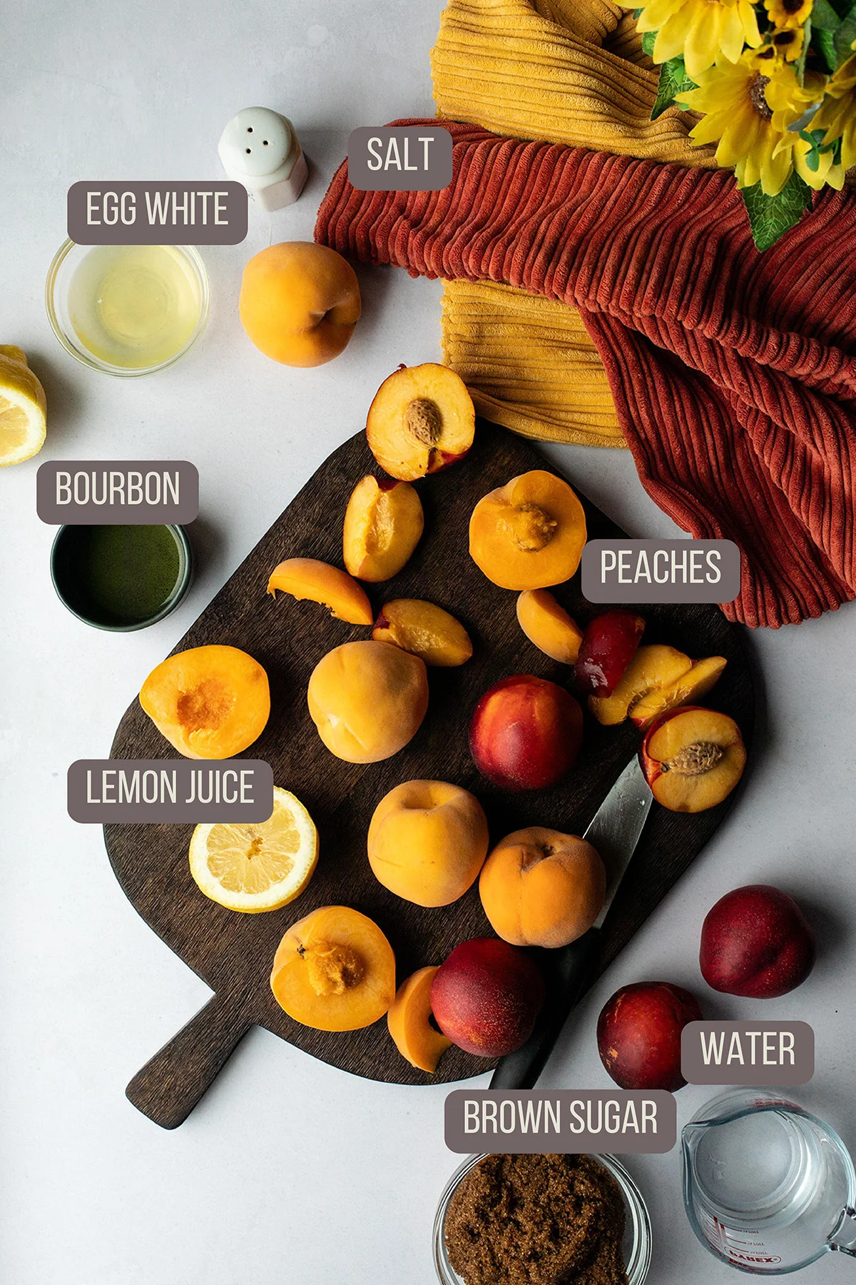 Ingredients to make the sorbet.